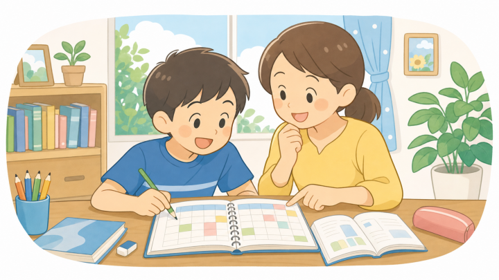 【2026年版】中学生の夏休み勉強計画は「時間割」より「崩れない仕組み」が大事。保護者が知っておきたい作り方