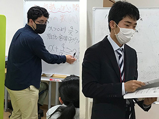 左：鈴木講師　右：中島講師　【講師紹介】が塾長からのメッセージにあります。