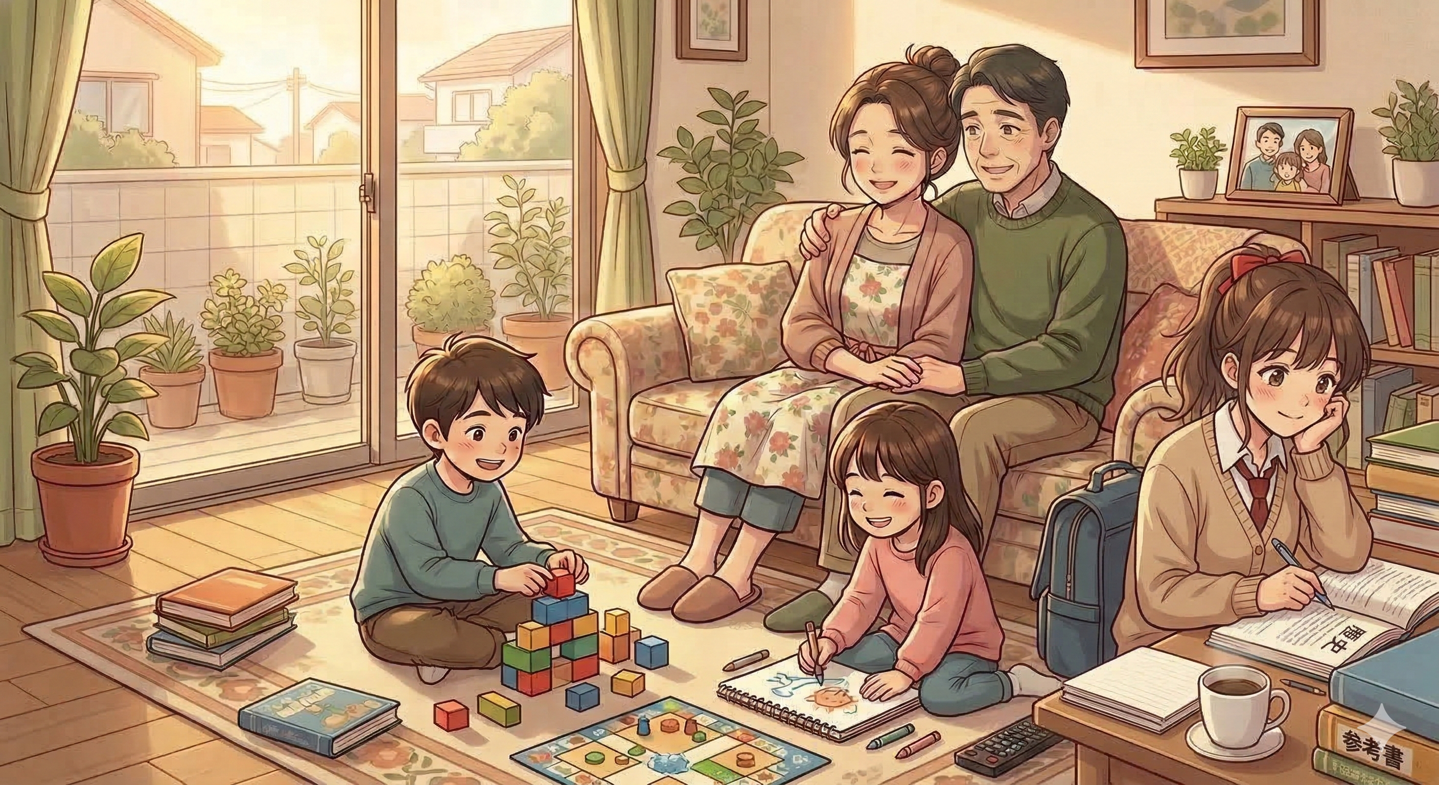 安心感のある家庭の様子