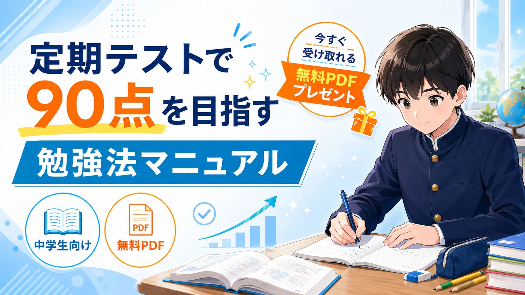 定期テストで90点取るために