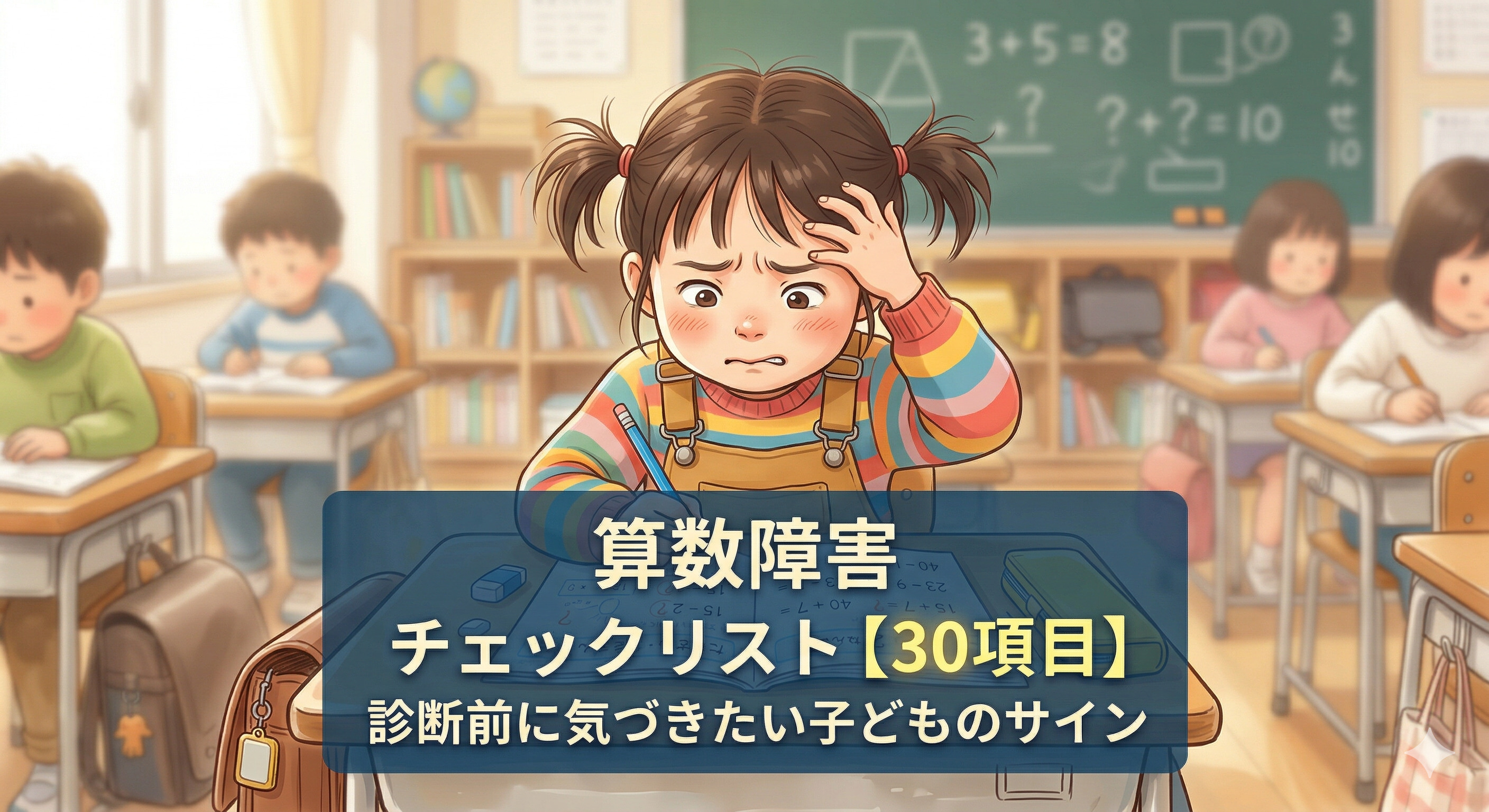算数障害 チェックリスト【30項目】診断前に気づきたい子どものサイン